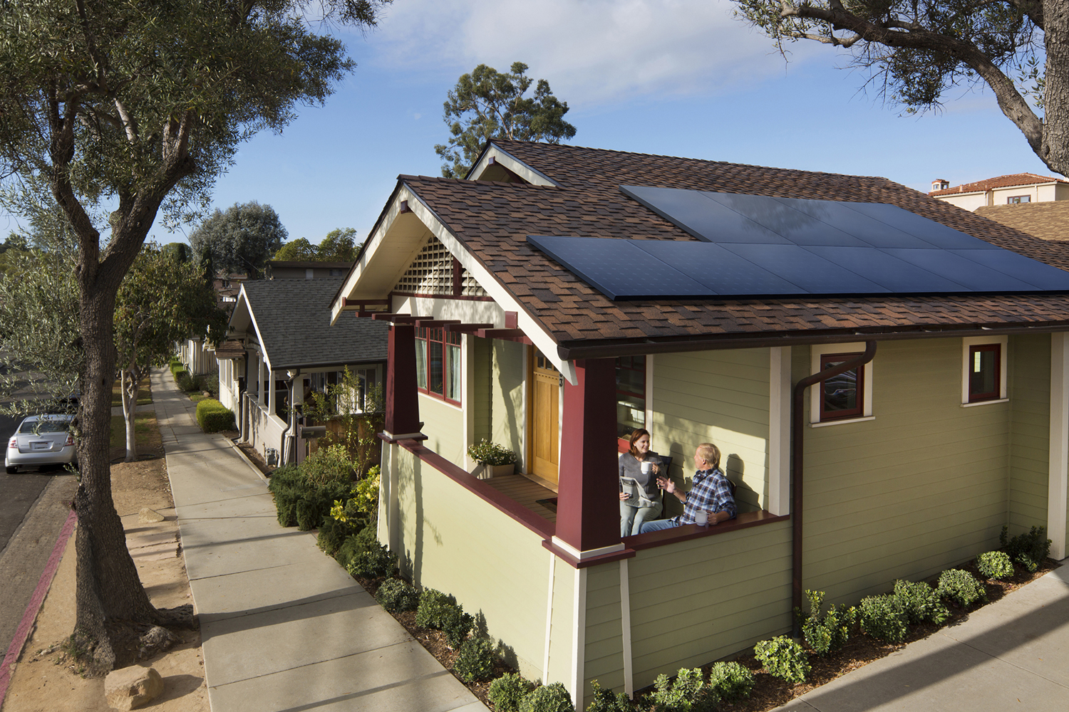 Single Story Home With a Home Solar System Installed